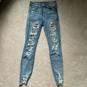 American Eagle distressed skinny jeans